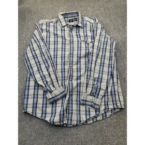 Levi's Jeans Shirt Mens‎ XL Blue Plaid Long Sleeve Button Front Cotton Pockets